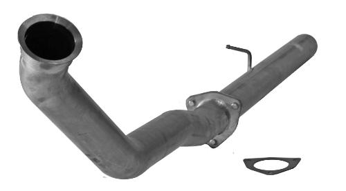 835FNB - Flo-Pro 4-inch DPF & Cat Delete Pipe - Aluminized - Dodge 2007.5-2012 w/Factory Flanges