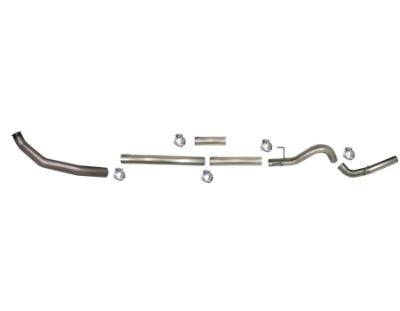 SS805NM - Flo-Pro 4-inch Turbo Back Exhaust - Stainless - No Muffler - Dodge 2003-2004 EC-QC/SB-LB-Dually