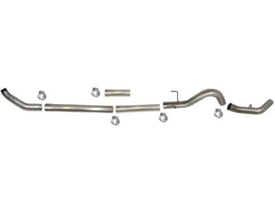 SS819NM - Flo-Pro 4-inch Turbo Back Exhaust - Stainless - No Muffler - Dodge 2004.5-2007 QC-MC/SB-LB-Dually