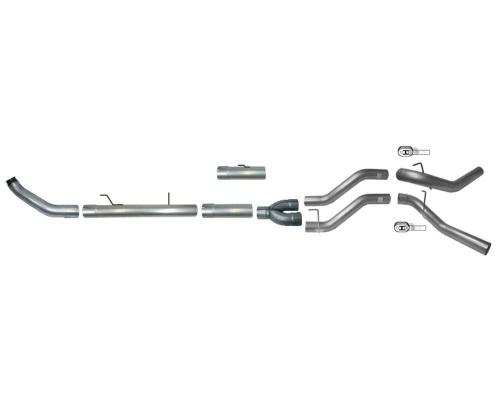 768 - Flo-Pro 5-inch Turbo Back DUAL Exhaust - Aluminized - Dodge 2013-2018