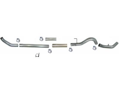 SS619NM - Flo-Pro 5-inch Turbo Back Exhaust - Stainless - No Muffler - Dodge 2004.5-2007 EC-QC/SB-LB-Dually, MC/SB