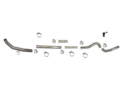 SS605NM - Flo-Pro 5-inch Turbo Back Exhaust - Stainless - No Muffler - Dodge 2003-2004 EC-QC/SB-LB-Dually