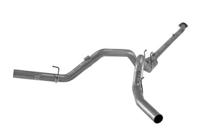 Picture of Mel's Manufacturing 4" Down Pipe Back Dual Exhaust - Stainless  Ford 6.7L Powerstroke 2011-2019 Auto Trans