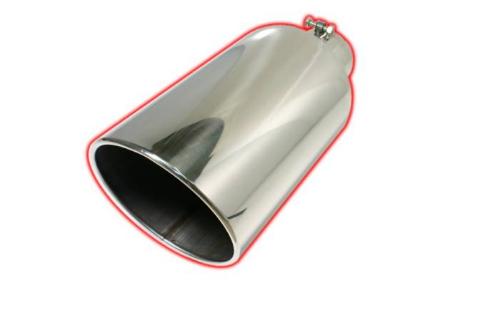 406015RAC - Flo-Pro Exhaust Tip 4-inch - 6-inch x 15-inch - Polished Stainless