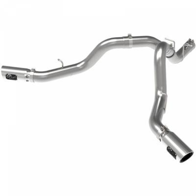 AFE  4" Dual DPF Back Monster Exhaust  - GMC/Chevy 6.6L Duramax L5P - 2020-2023 - (All double Cabs & Crew Cabs) - Polished Tips