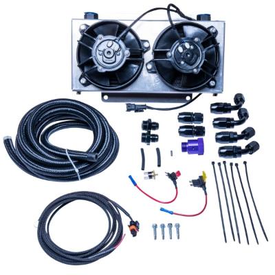 ATS 19-Row Auxiliary Transmission Cooler Kit W/ Dual Fans - Universal